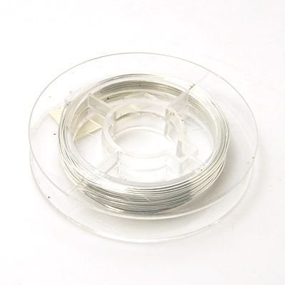 Antique Silver Plated Wire, 0.4mm, 5m