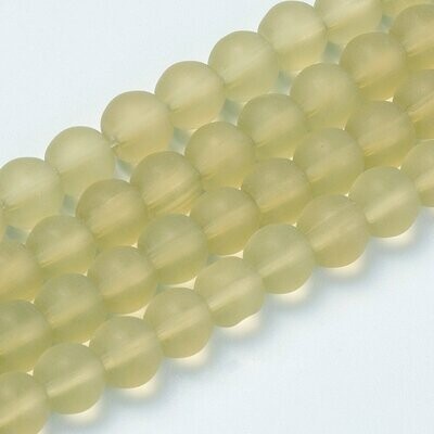 50 x 10m Frosted Glass Beads in Grape