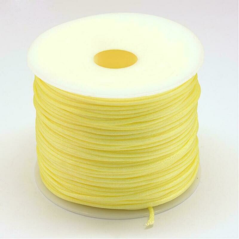 5m x Polyester Cord in Lemon, 1mm