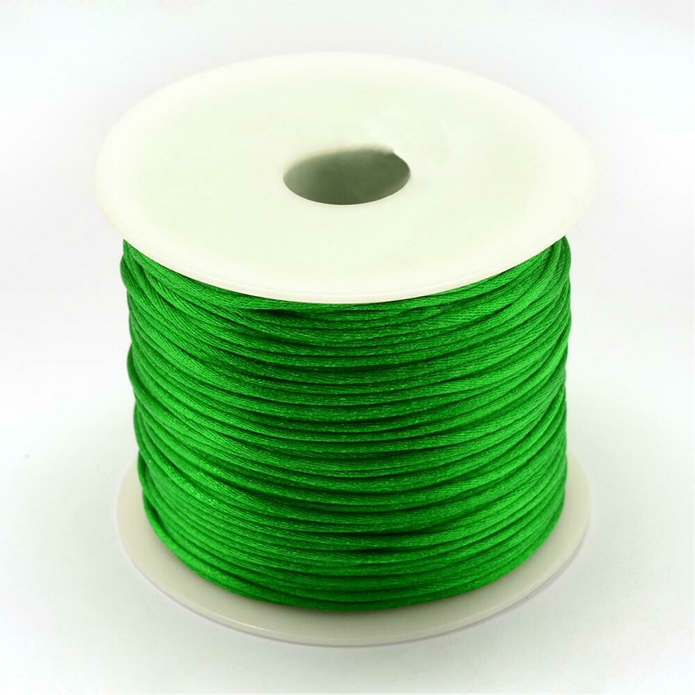 5m x Polyester Cord in Green, 1mm