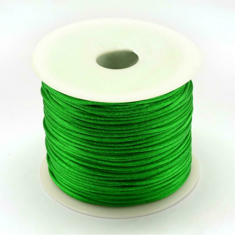 5m x Polyester Cord in Green, 1mm