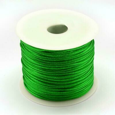 5m x Polyester Cord in Green, 1mm