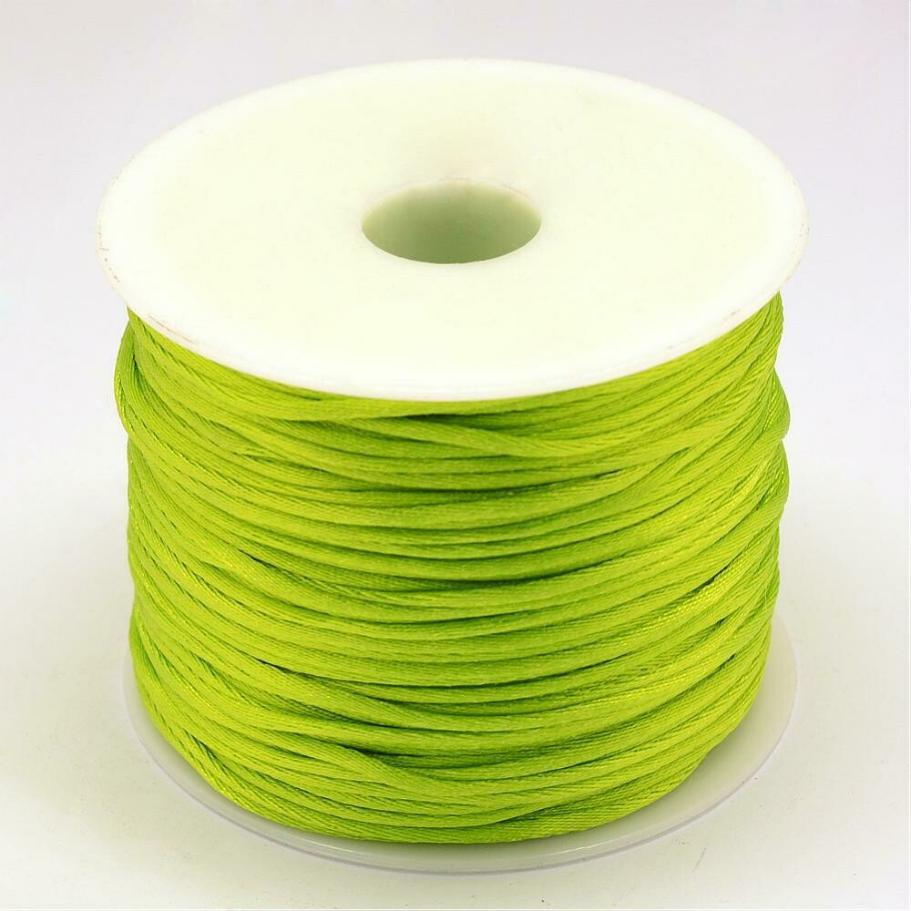 5m x Polyester Cord in Lime Green, 1mm