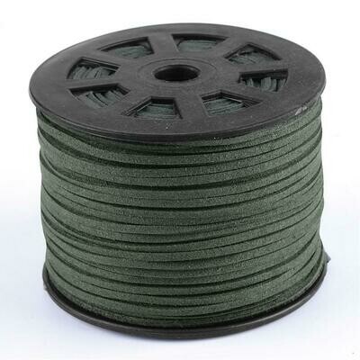 1m Faux Suede Cord in Slate Grey, 3mm