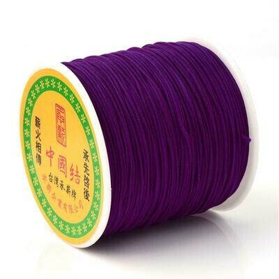 5m x Braided Nylon Thread, Purple, 0.8mm