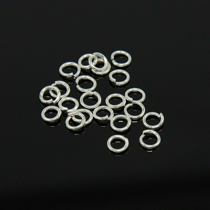 50 x Silver Plated Jump Rings, 4mm