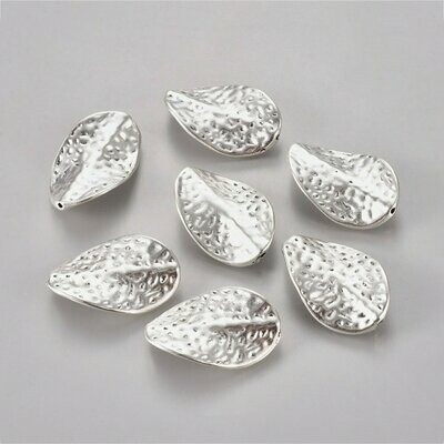 10 x Antique Silver Tibetan Style Twisted Beads, 27x18mm
