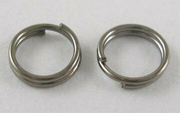 50 x Gunmetal Split Rings, 6mm