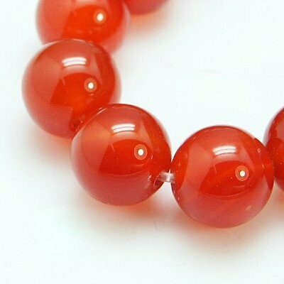 Natural Red Agate/Carnelian Beads, 6mm, 1 Strand