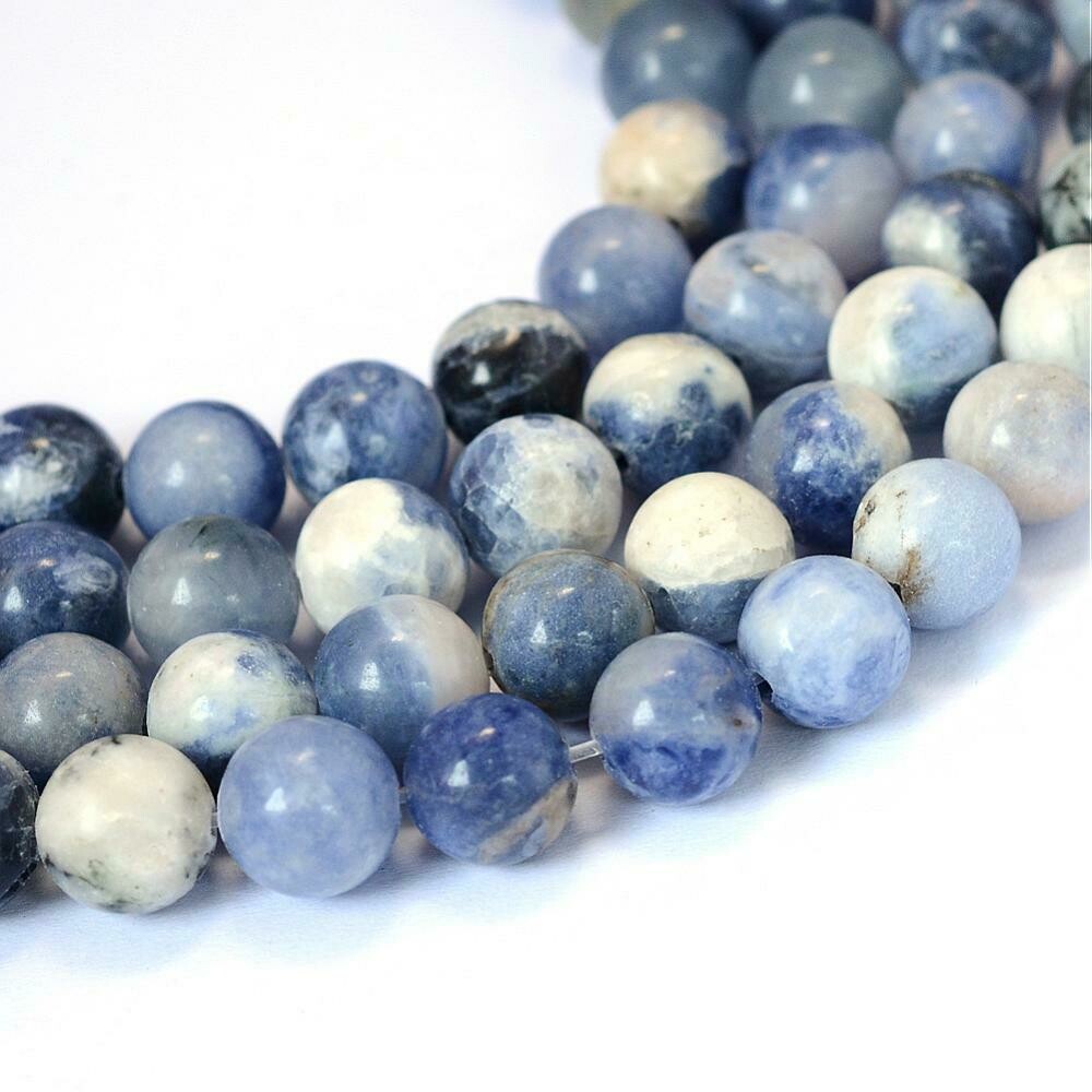 Natural Sodalite Beads, 8mm, 1 Strand