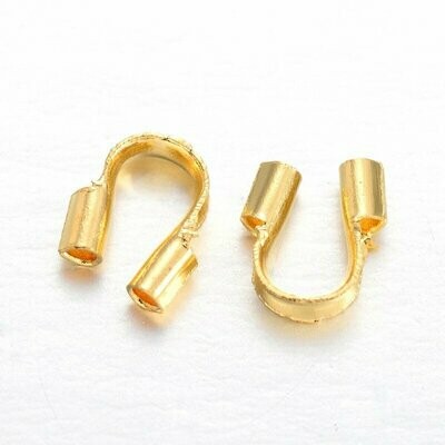 Gold Plated Wire Guards, 4.5x4mm, 2g