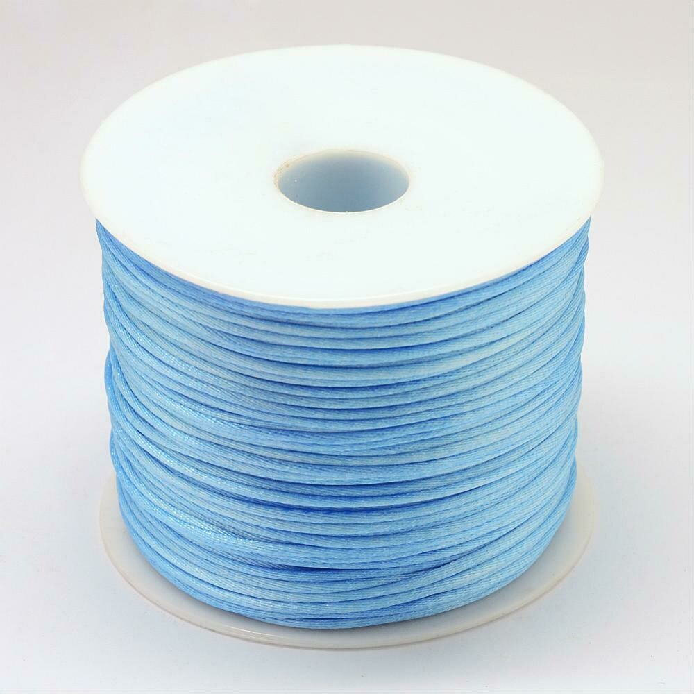 5m x Polyester Cord in Baby Blue, 1mm
