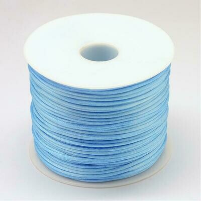 5m x Polyester Cord in Baby Blue, 1mm