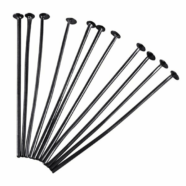 50 x Gunmetal Head Pins 40mm x 0.7mm