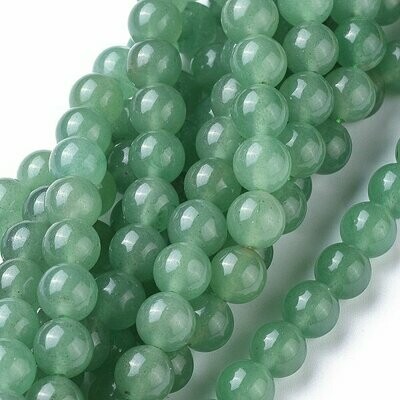Natural Green Aventurine Beads, 8mm, 1 Strand