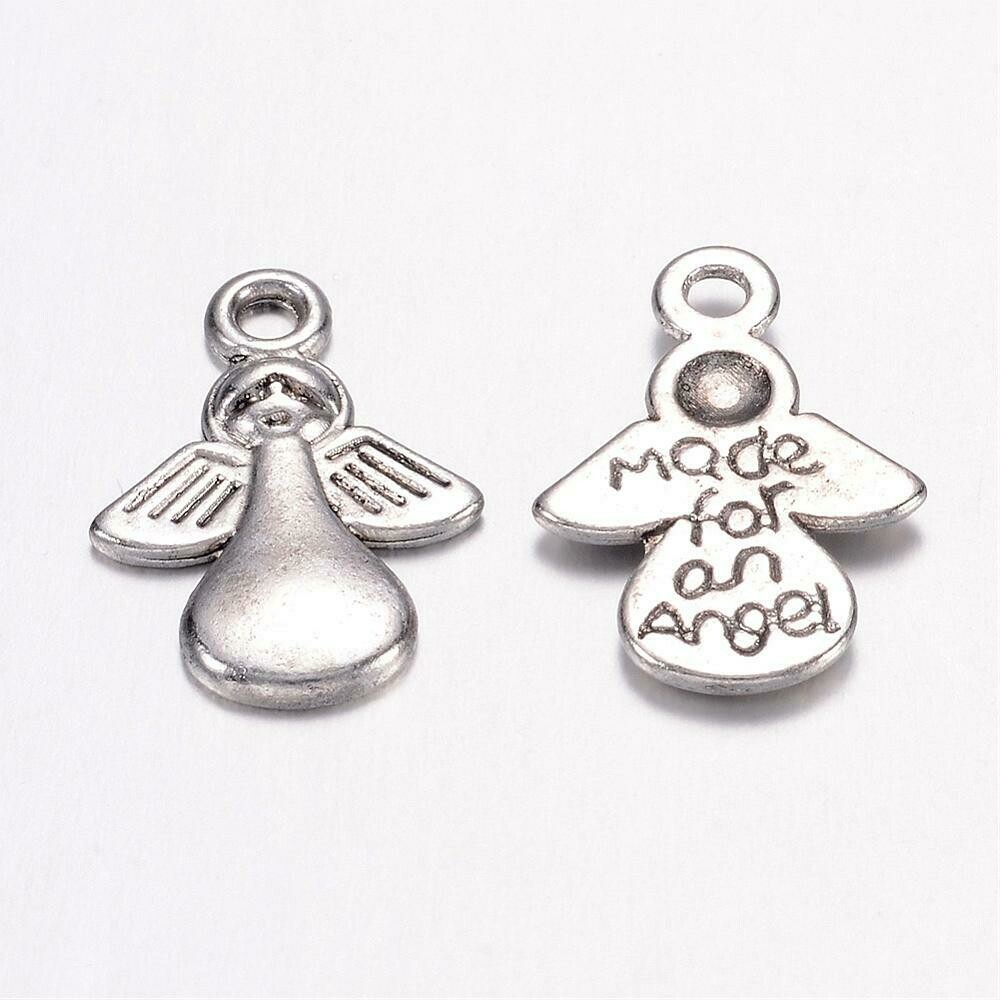 Silver Angel Charm, 18x13mm