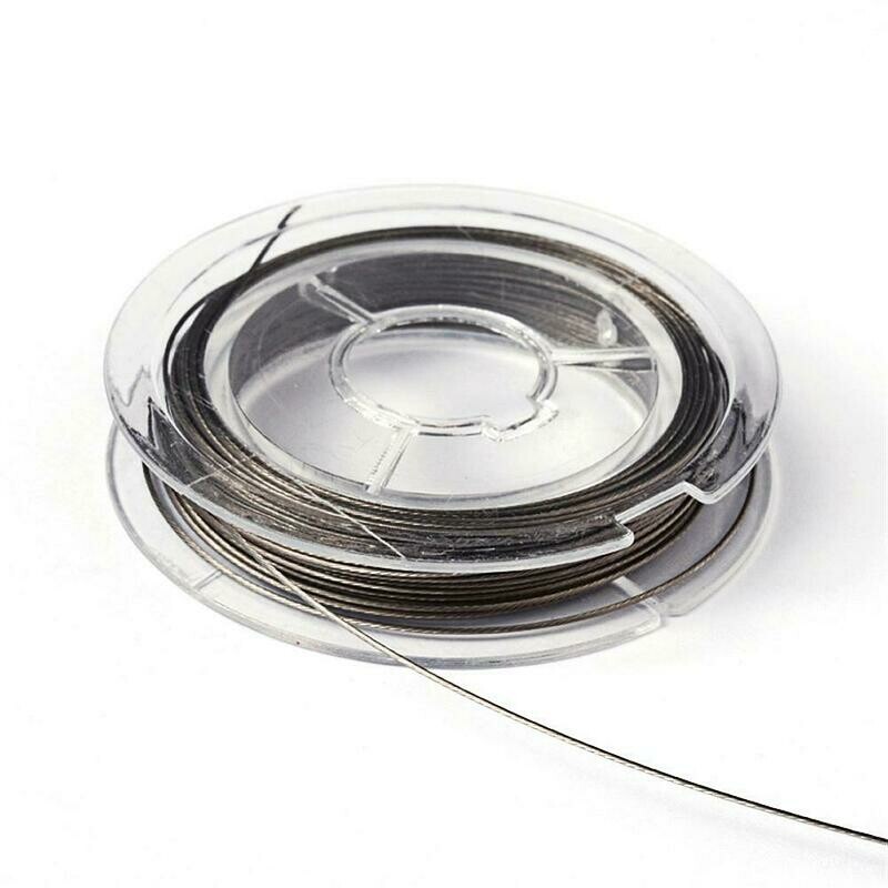 Stainless Steel Coloured Tiger Tail Beading Wire, 0.45mm, 10m