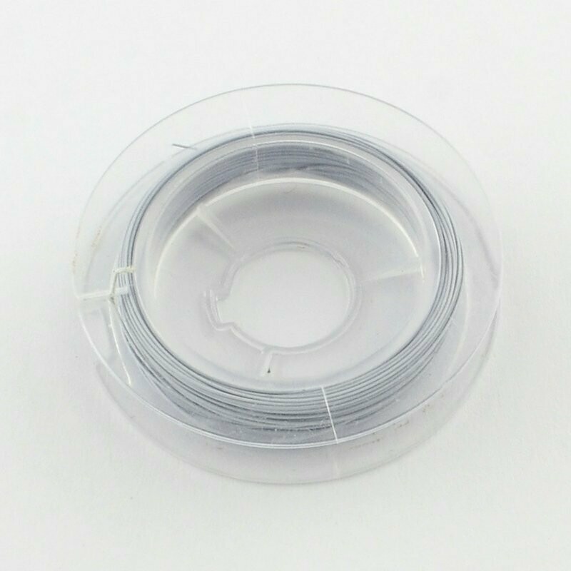 White Tiger Tail Beading Wire, 0.45mm, 10m
