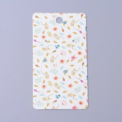 20 x Earring Display Cards, Floral 2, 90x50mm