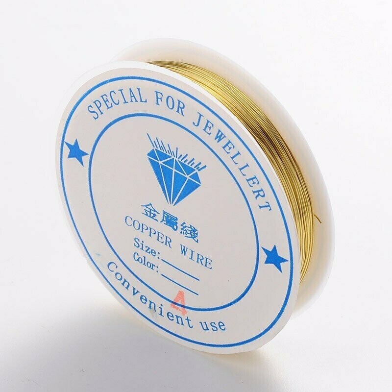 Gold Plated Wire, 0.4mm, 15m