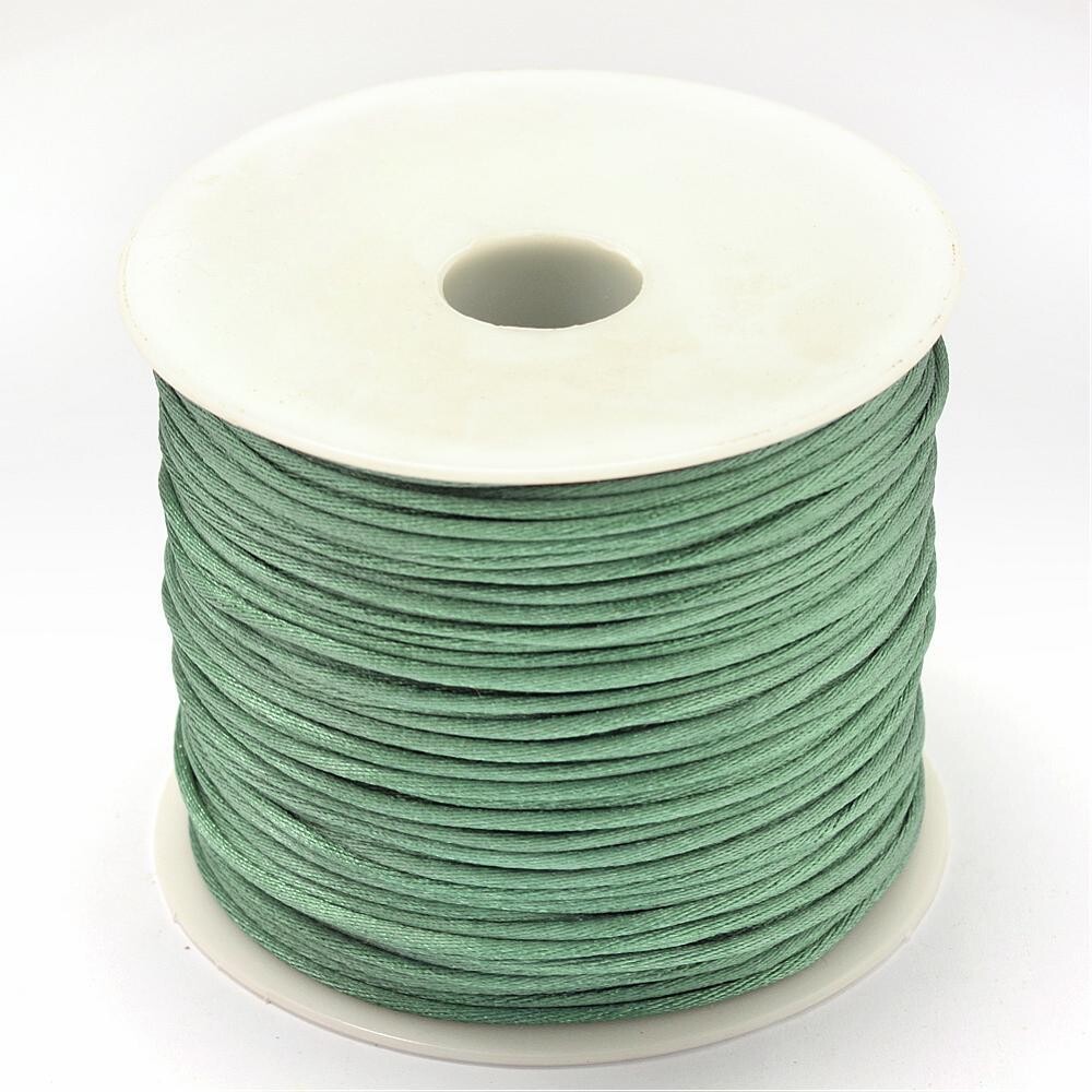 5m x Polyester Cord in Sea Green, 1mm