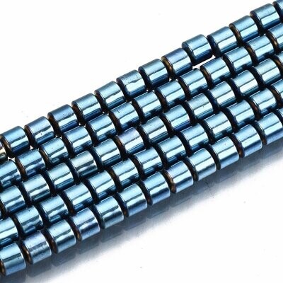 Electroplated Synthetic Hematite, Steel Blue, 3.5x3mm