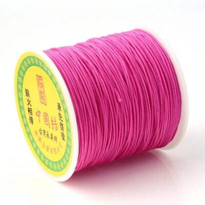 5m x Braided Nylon Thread, Cerise Pink, 0.8mm