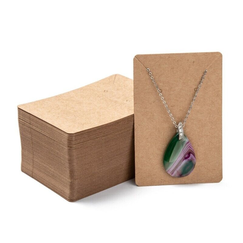 10 x Display Cards for Pendant Necklace or Earrings, 90x60mm