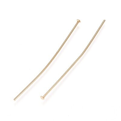 50 x Stainless Steel Gold Head Pins 45mm x 0.7mm