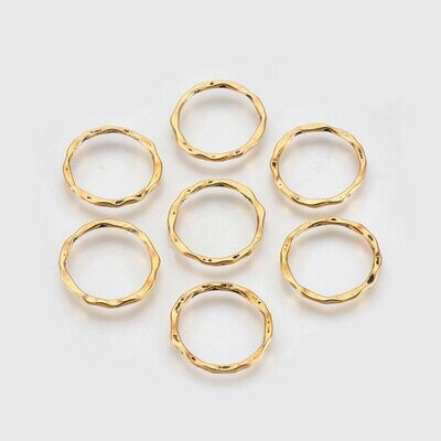 20 x Gold Plated Linking Rings, 22x1.5mm