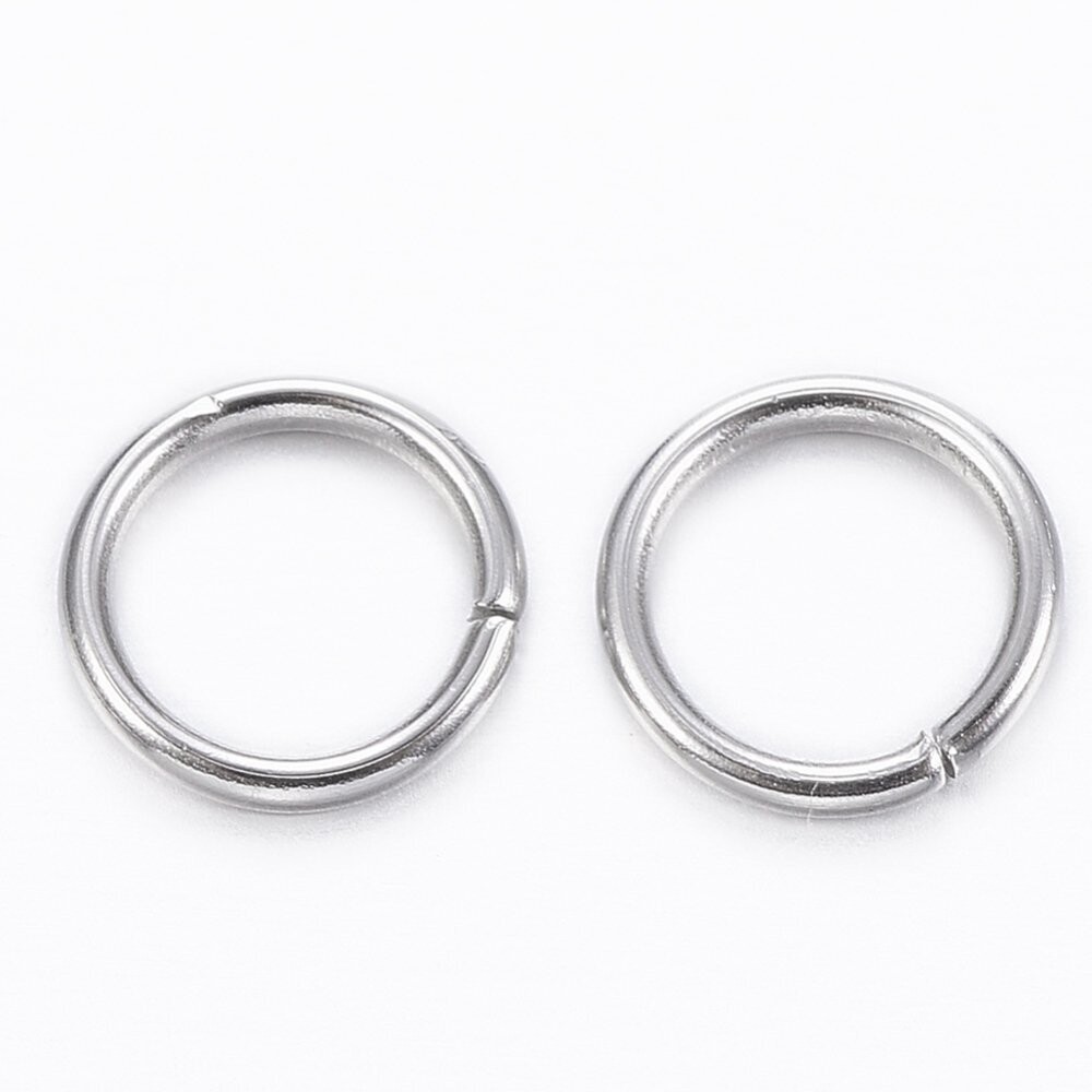 50 x Stainless Steel Jump Rings, 6x0.8mm