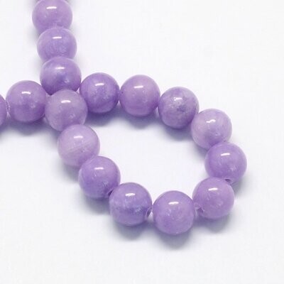 Dyed Jade in Purple, 6mm, 1 Strand