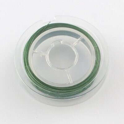 Green Tiger Tail Beading Wire, 0.45mm, 10m
