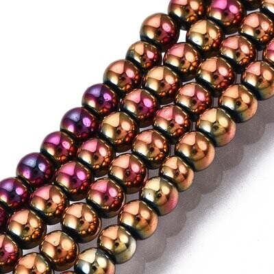 3mm Electroplated Glass Beads, 1 Strand