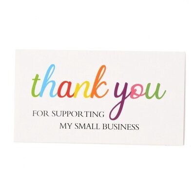 25 x Thank You Cards, 90x50mm