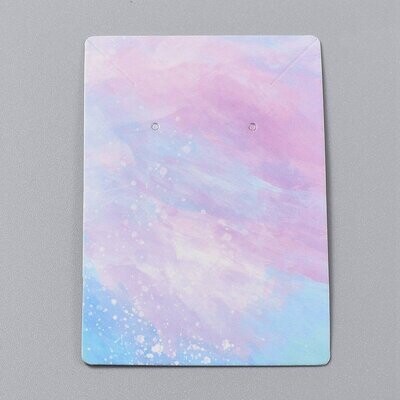 10 x Painted Display Cards for Pendant Necklace or Earrings, 90x60mm