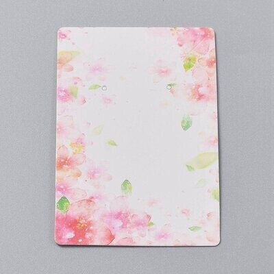 10 x Floral Display Cards for Pendant Necklace or Earrings, 90x60mm