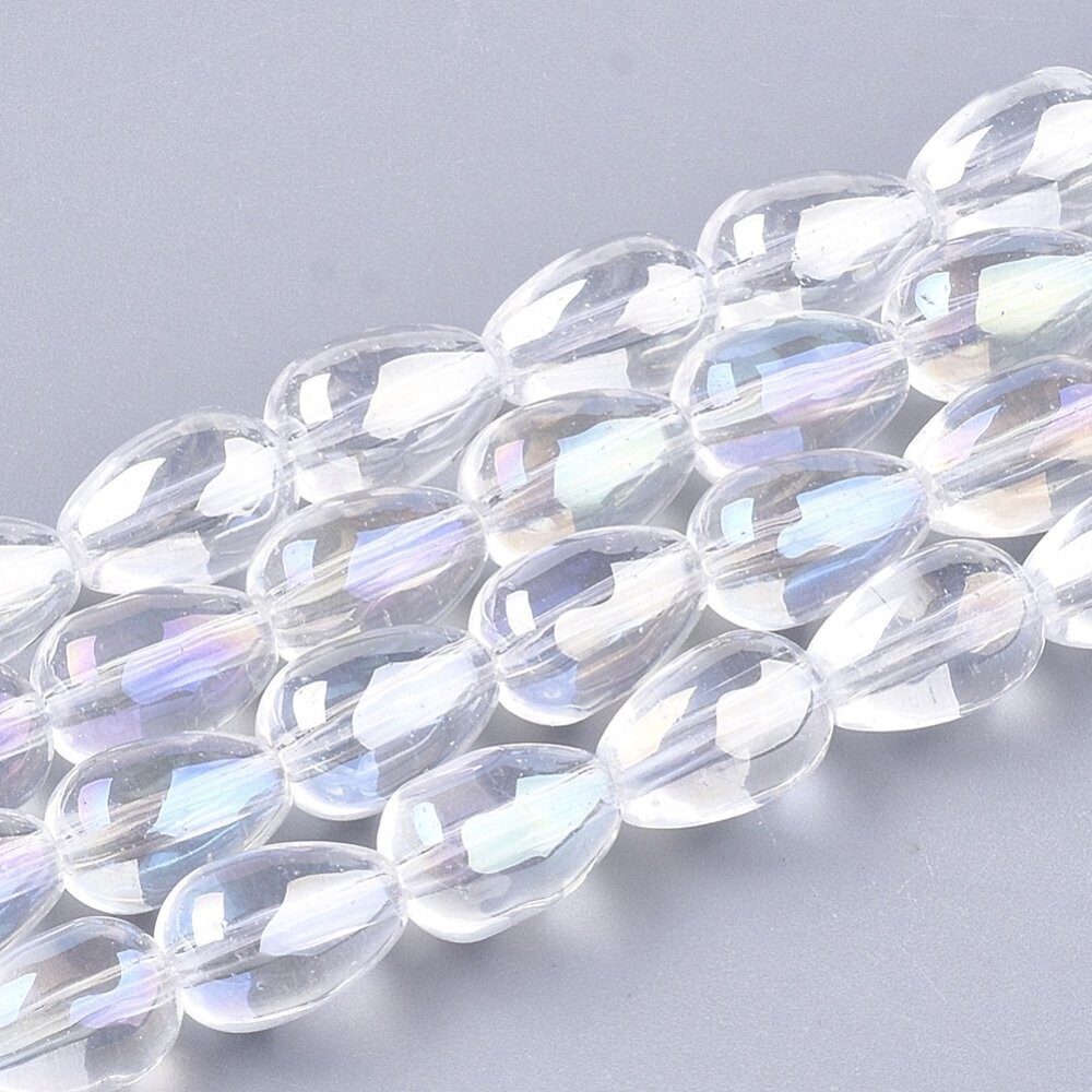 Clear teardrop best sale beads