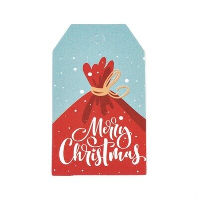 10 x 'Merry Christmas' Gift Tags, 30x50mm