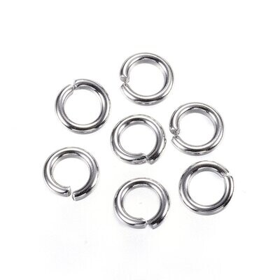 50 x Stainless Steel Jump Rings, 5x1mm