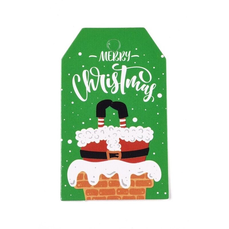 10 x 'Merry Christmas' Gift Tags, 30x50mm