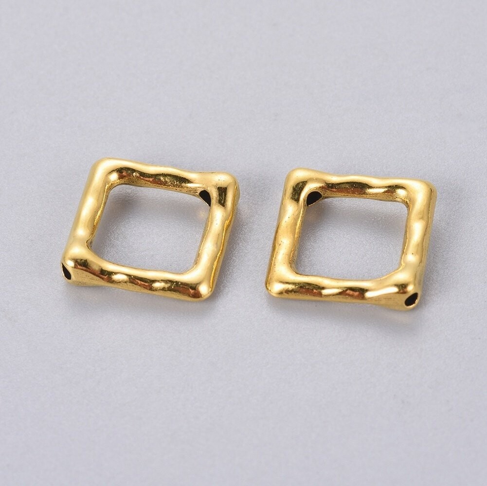 20 x Gold Plated Bead Frames, 16x16mm