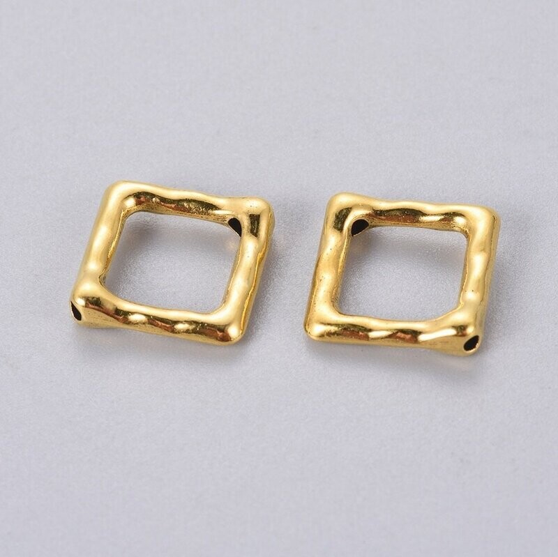 20 x Gold Plated Bead Frames, 16x16mm