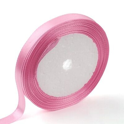 6mm Satin Ribbon, Pink, 22m