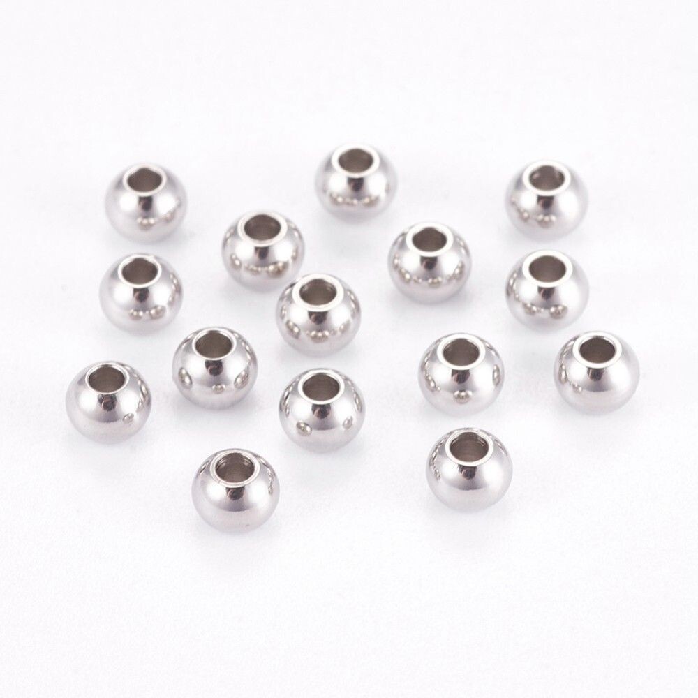 Stainless Steel Beads, 4mm, 9g