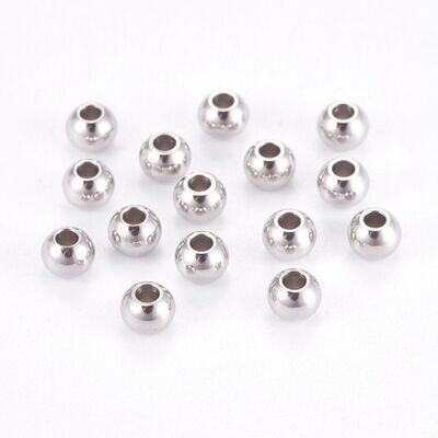 Stainless Steel Beads, 4mm, 9g
