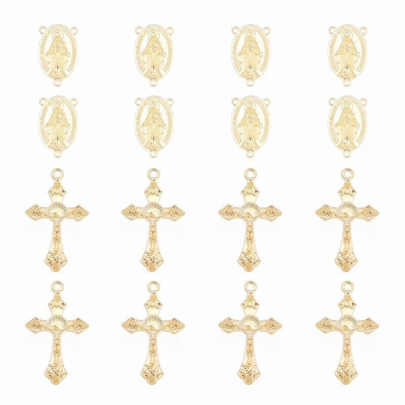 Gold Plated Rosary Beads Set