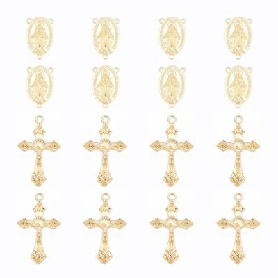 Gold Plated Rosary Beads Set