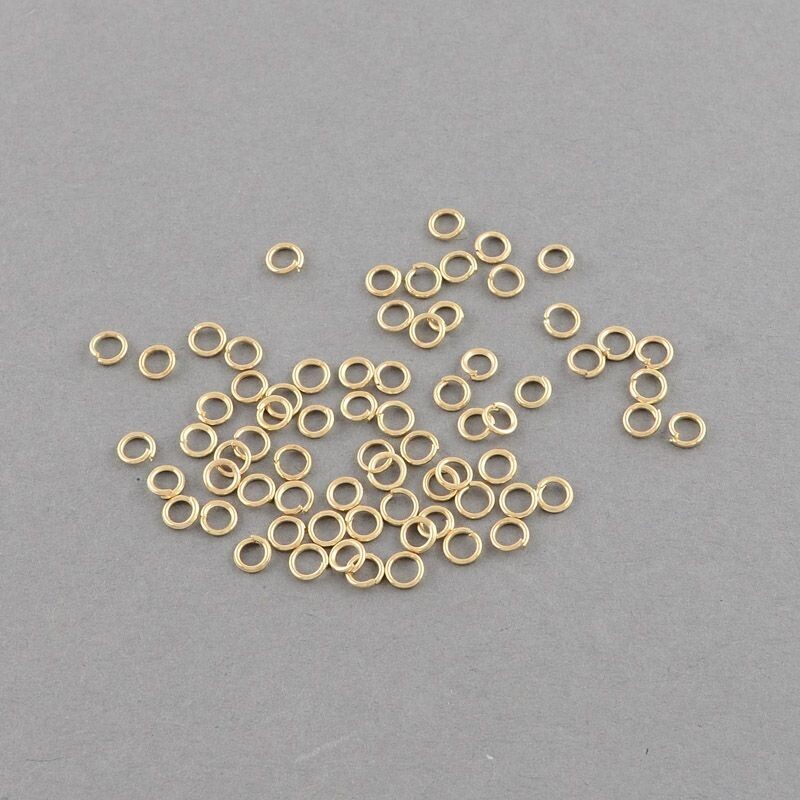 50 x Light Gold Plated Open Jump Rings, 7mm x 0.7mm