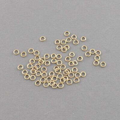 50 x Light Gold Plated Open Jump Rings, 6mm x 0.7mm